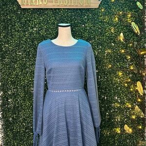 Jodi Kristopher Long Sleeve Blue Dress